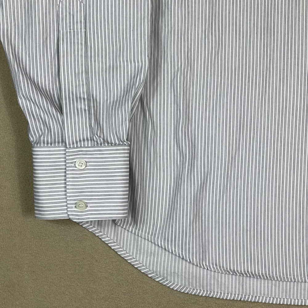 Ermenegildo Zegna Xxl Dress Shirt Striped Long Sleeve Cotton Menswear View 6